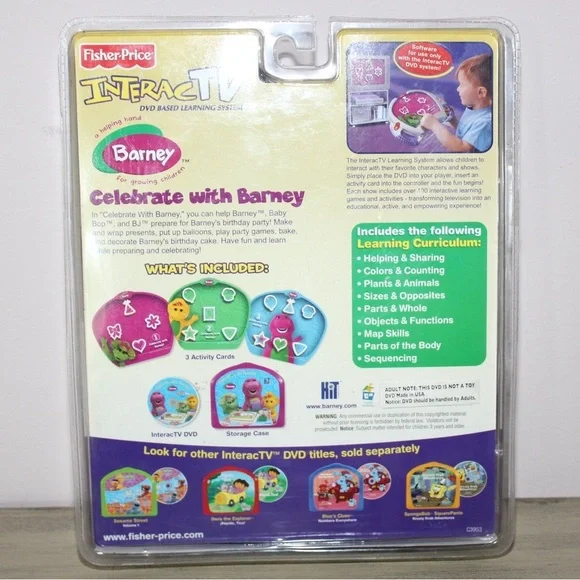 Fisher Price InteracTV DVD Learning System Barney Game NEW 2003 Rare Find - Picture 4 of 5